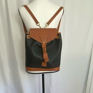 Vintage Dooney & Bourke Black Leather Backpack